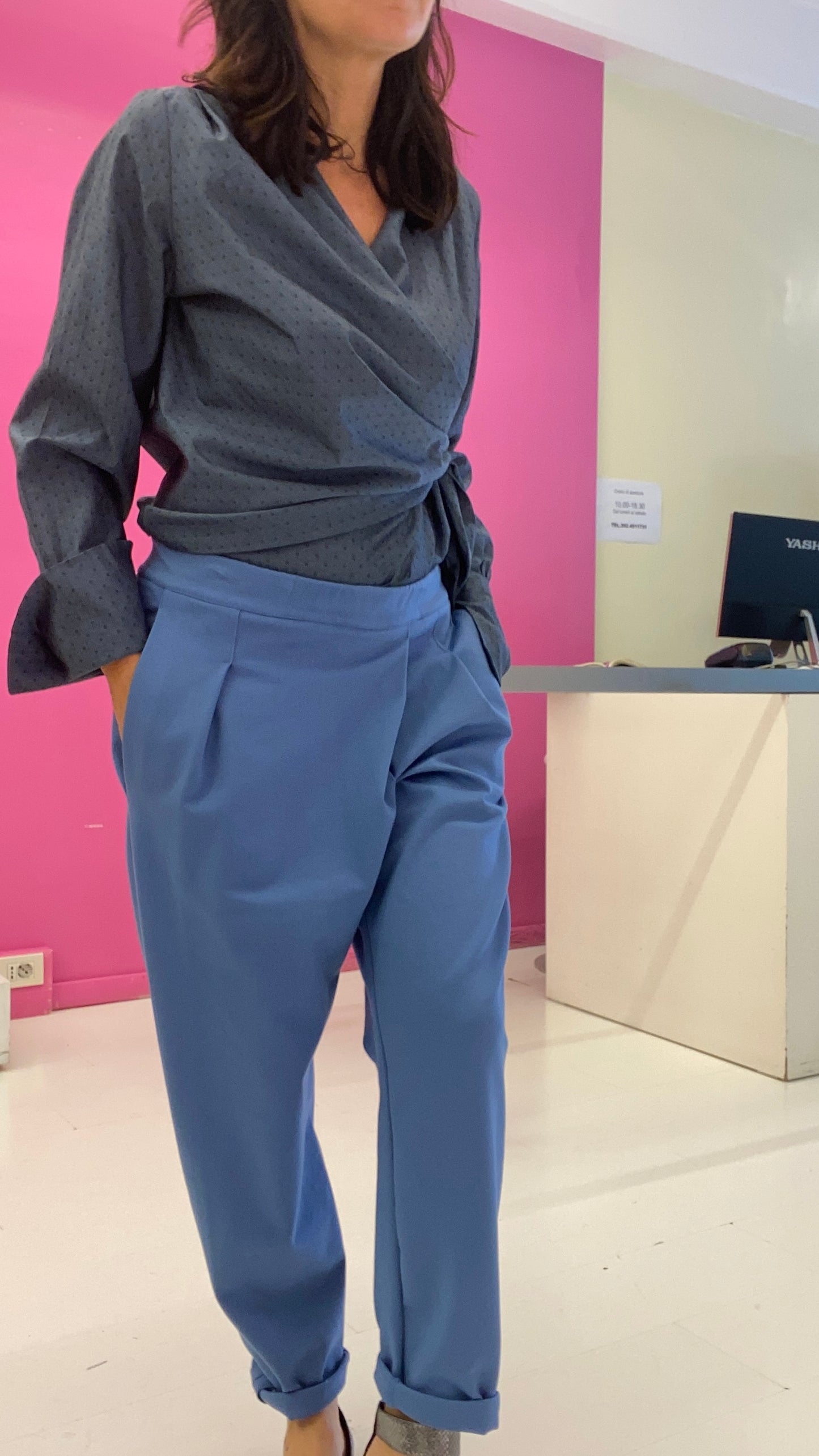 Camicia Cotone con Fiocco