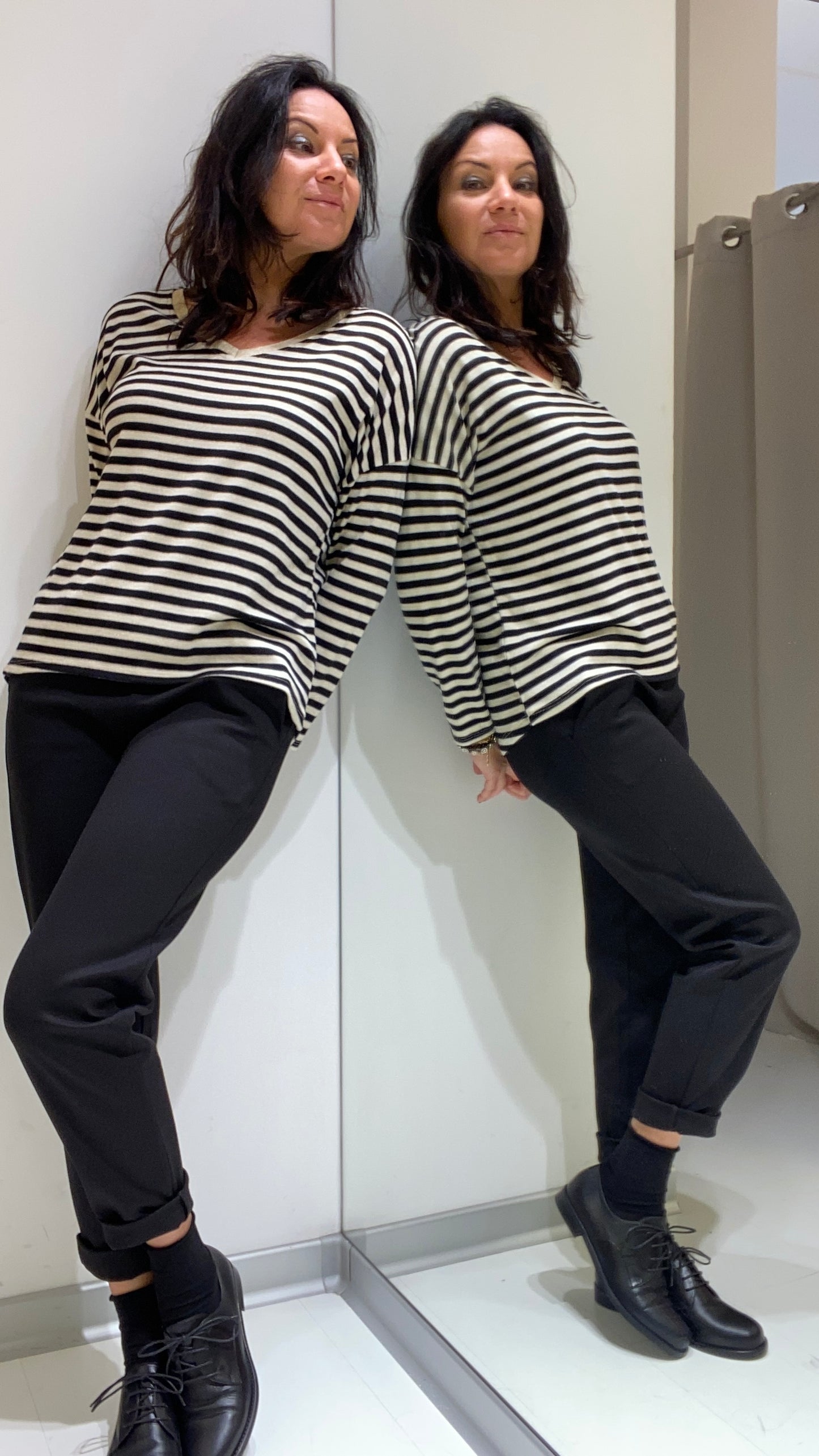 Pullover di Viscosa a righe
