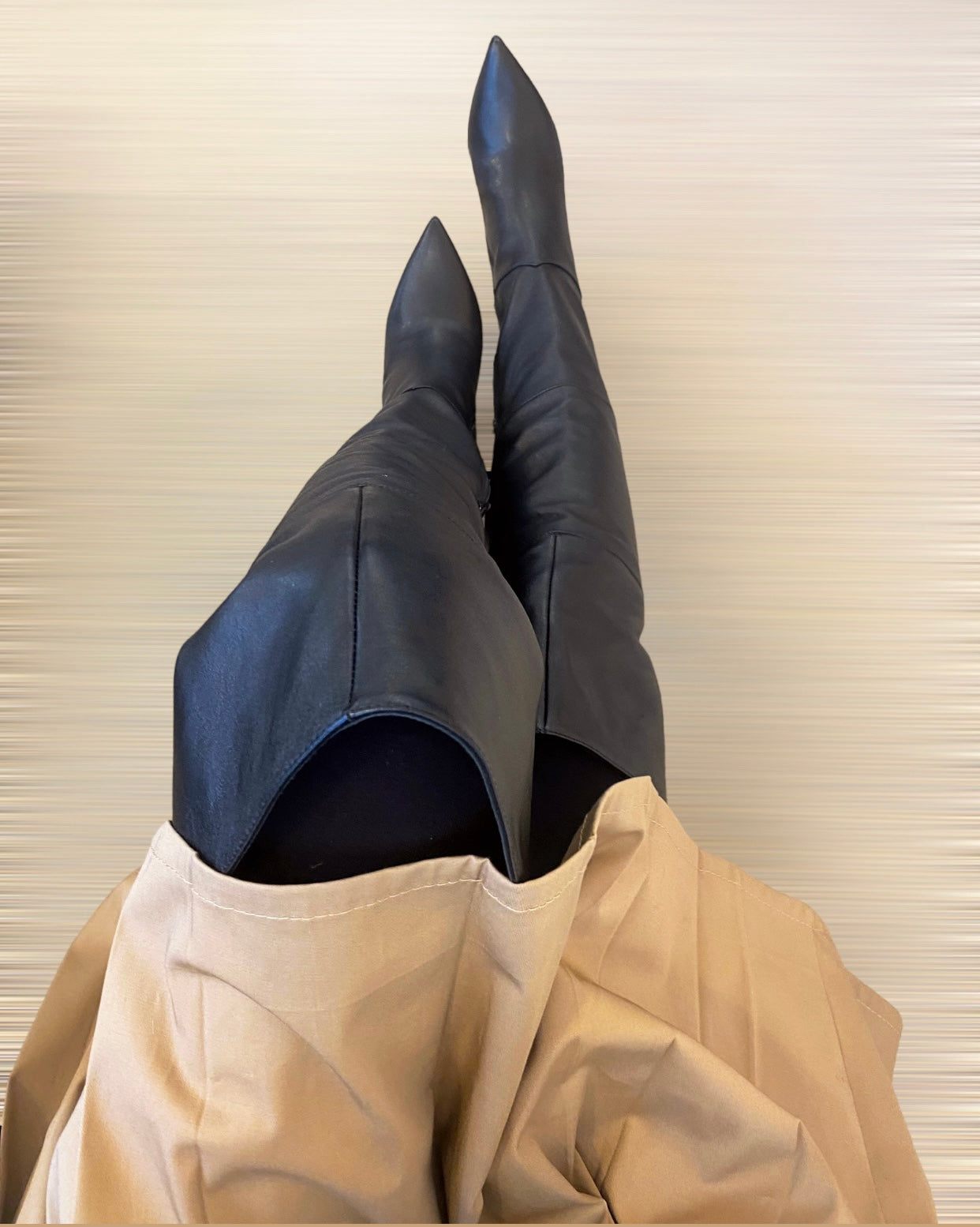 Stivale Donna con Tacco Autunno/Inverno Pelle di Vitello Nero