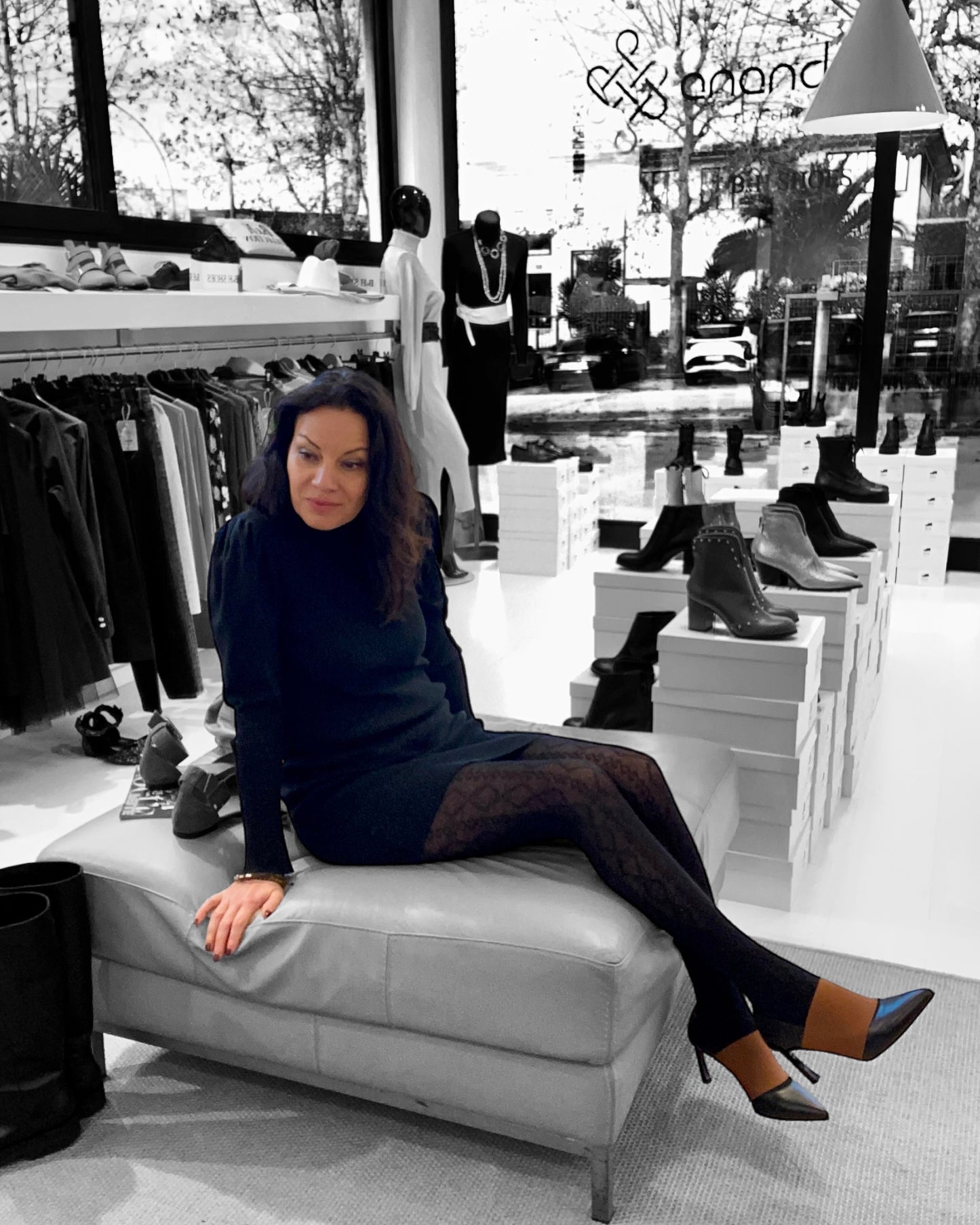 Décolleté Vera Pelle, tacco Spillo Accessori in elastico colore Nero/cuoio