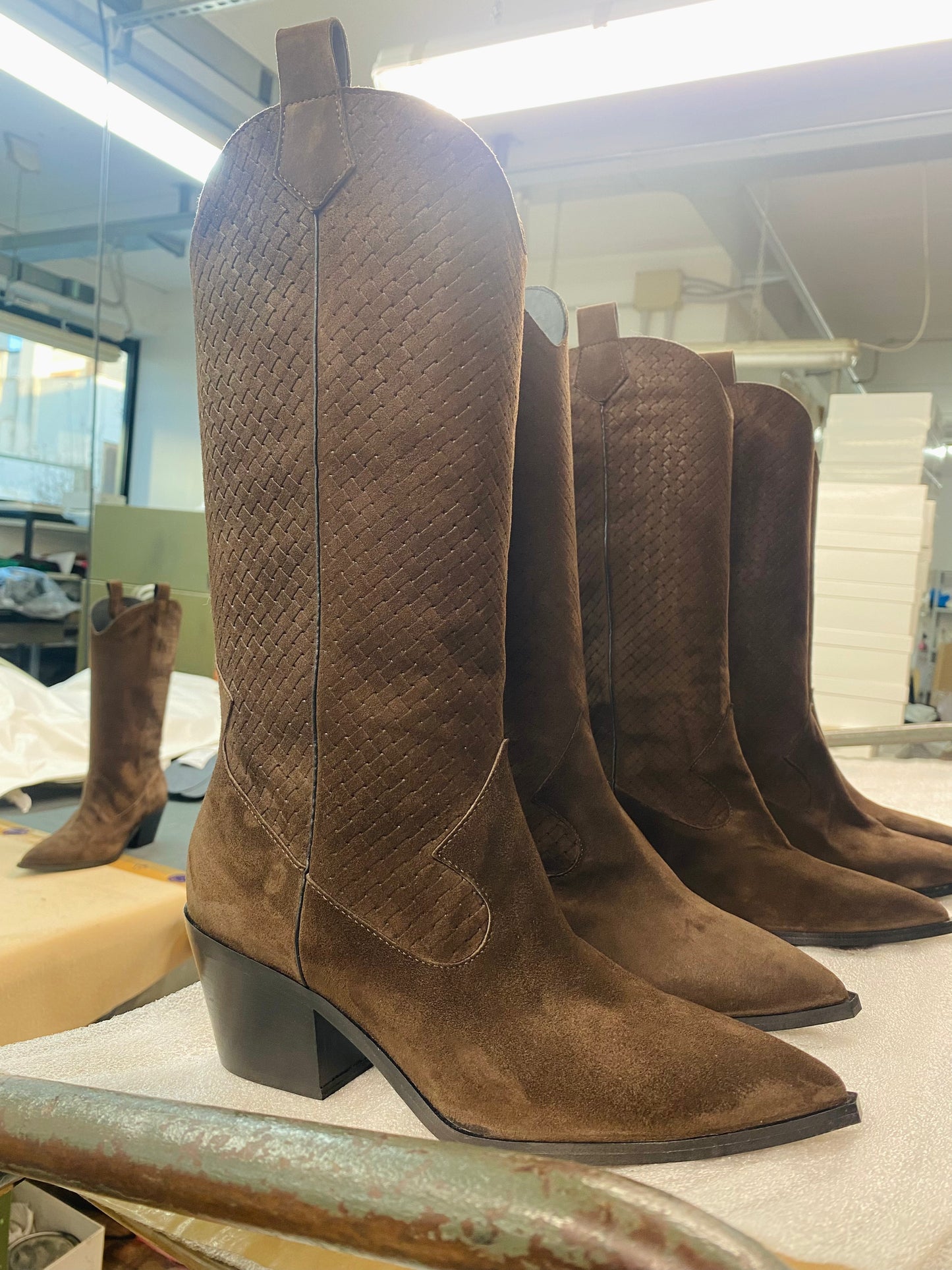 Stivale Tex Marrone di Pelle Scamosciato