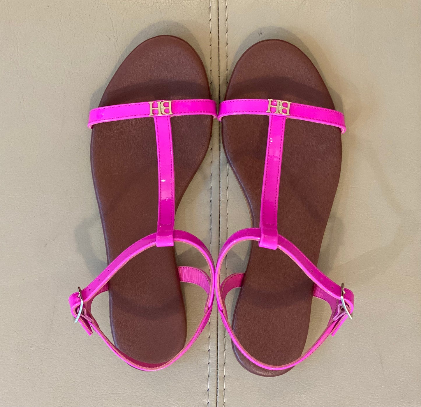 Sandalo 977 Pelle Vernice fucsia
