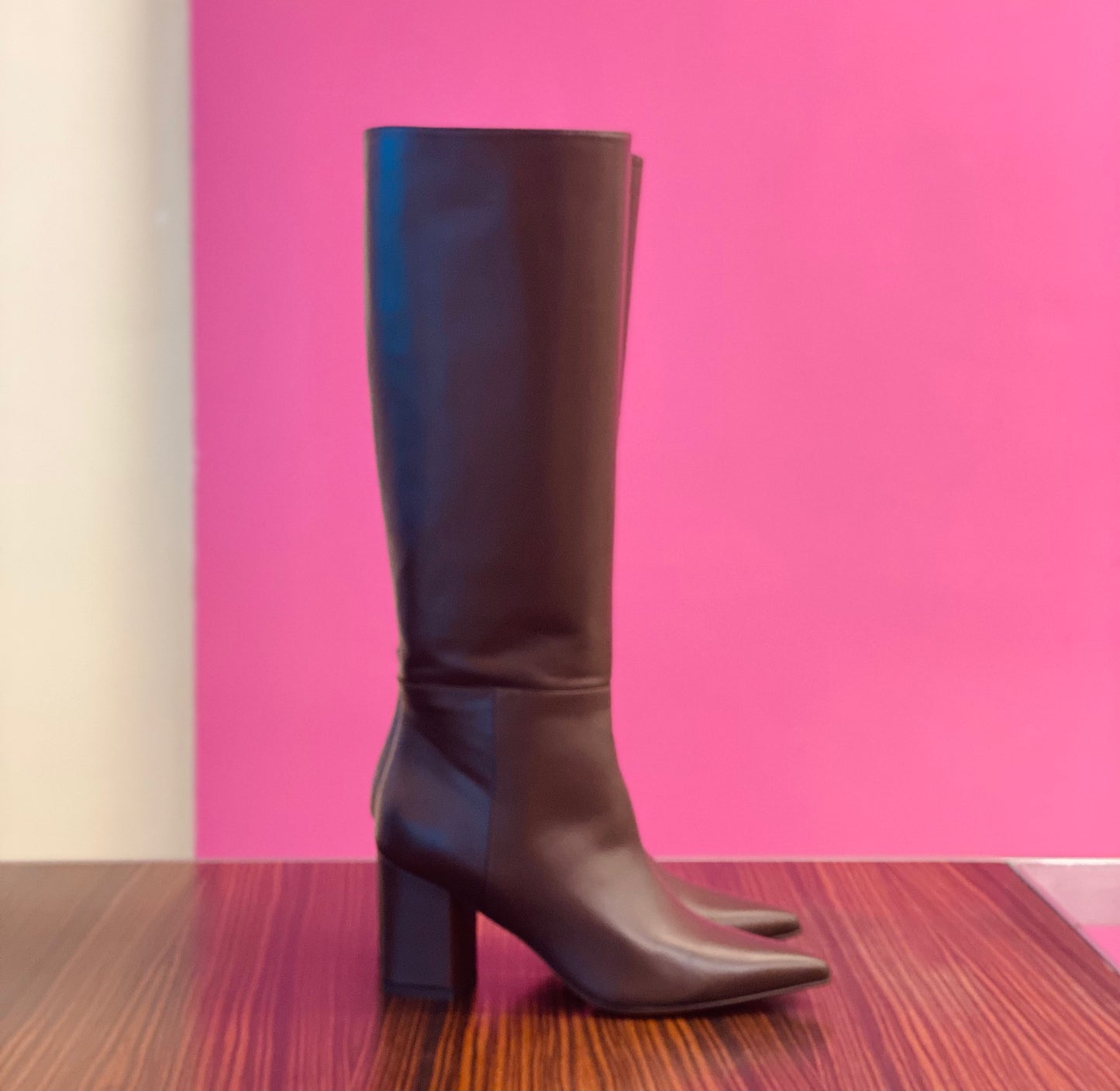 Stivale Donna Tubolare di Pelle Marrone