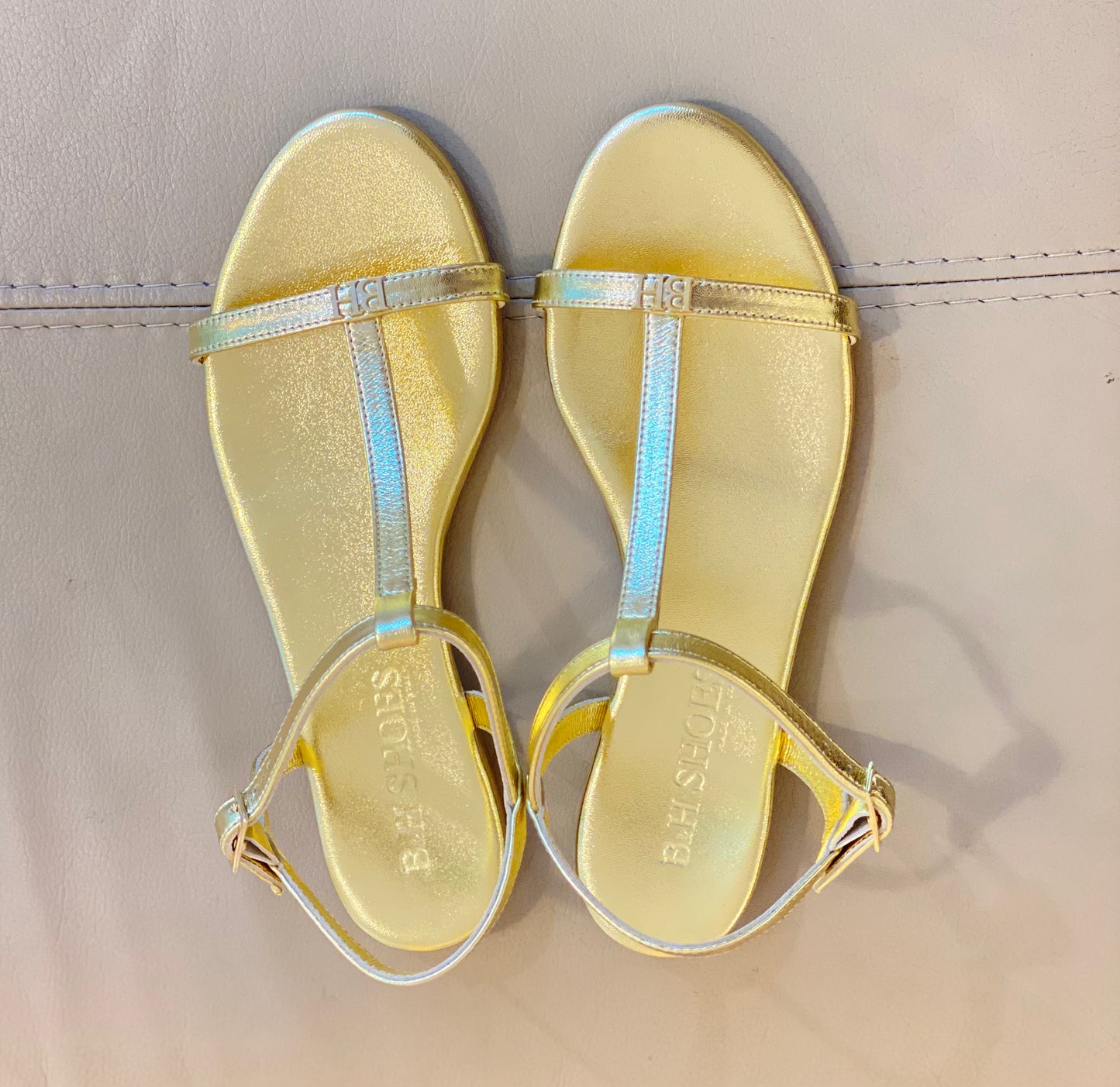 Sandalo 977 Pelle Oro Satinato