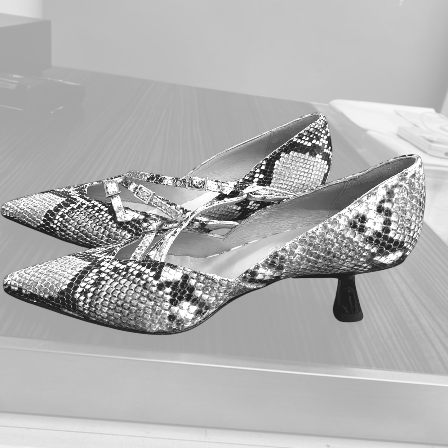 Décolleté Pitonato Roccia Pelle h.5cm