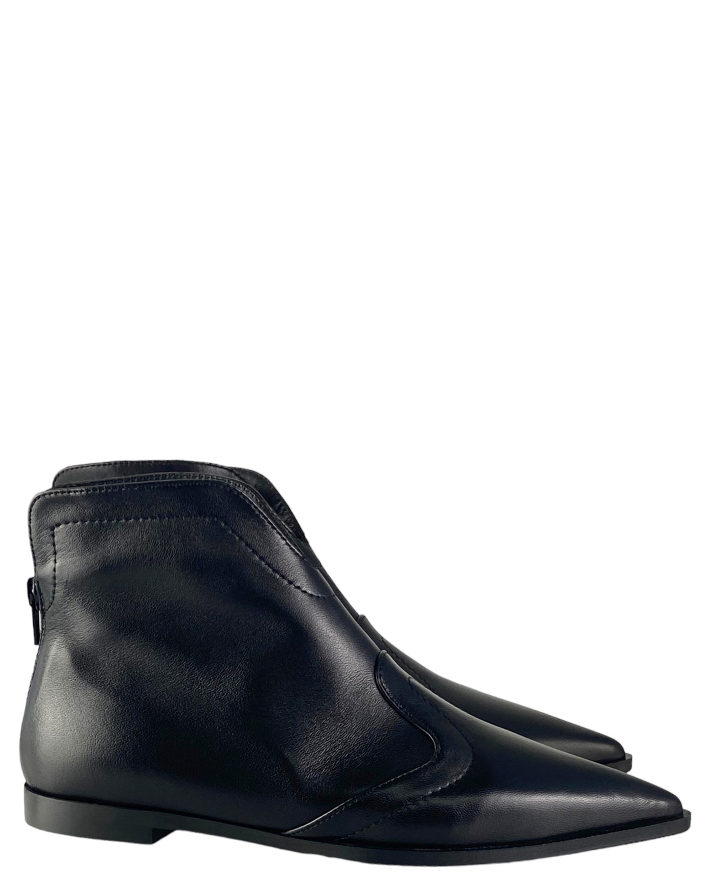 Stivaletto a Punta Vera Pelle Nero