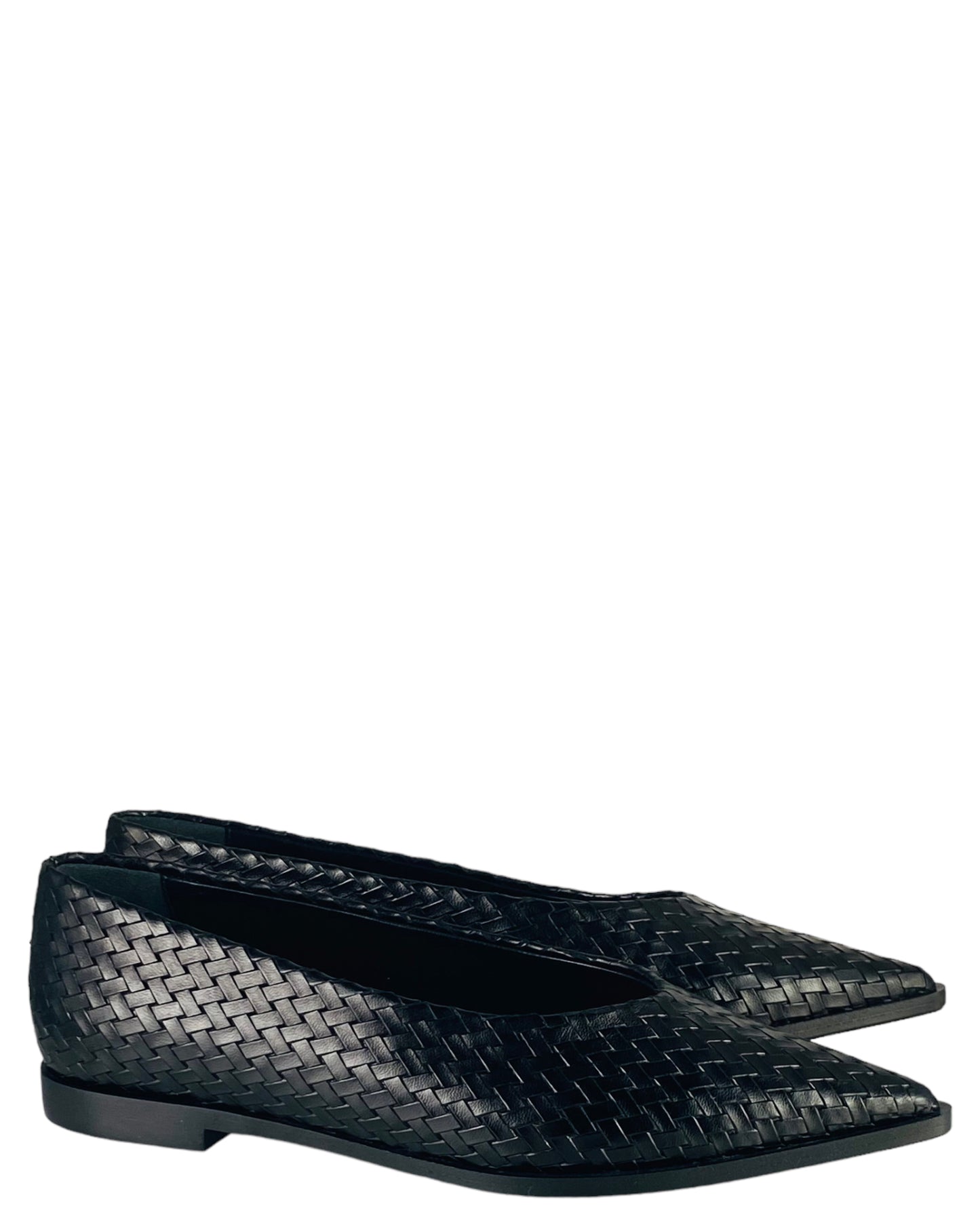 Décolleté Intrecciato Vera Pelle Nero
