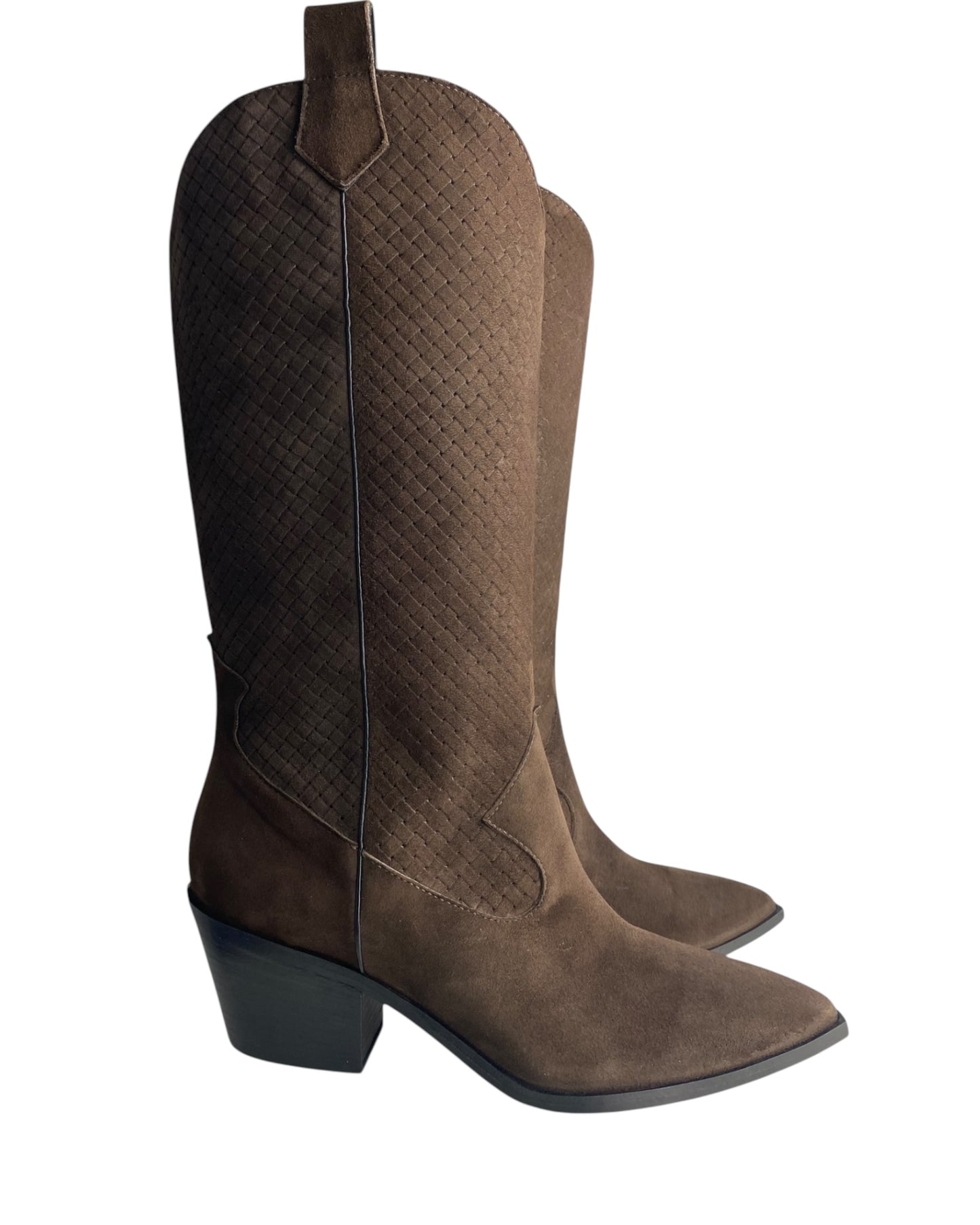 Stivale Tex Marrone di Pelle Scamosciato