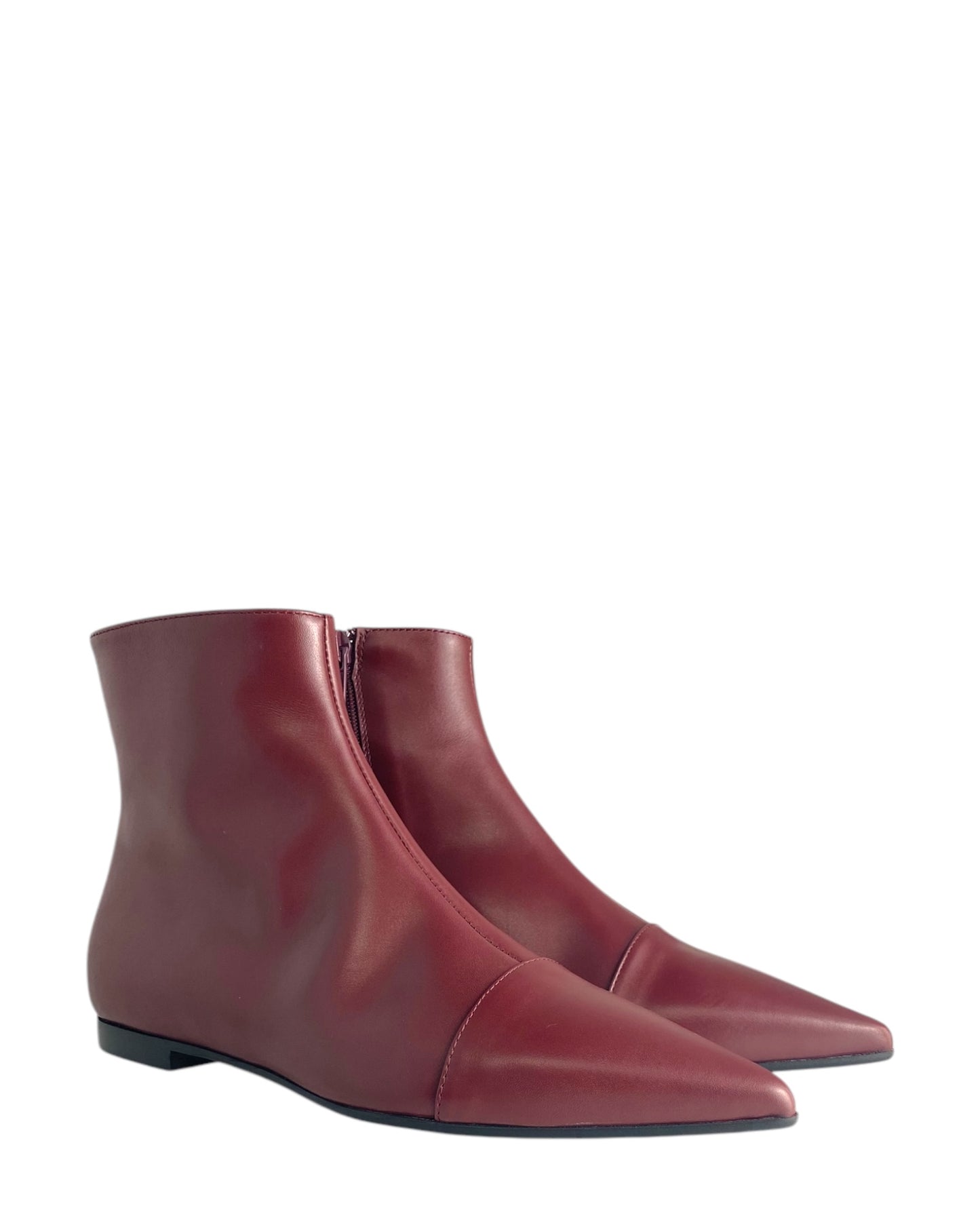Stivaletto Pikes di Pelle Bordeaux