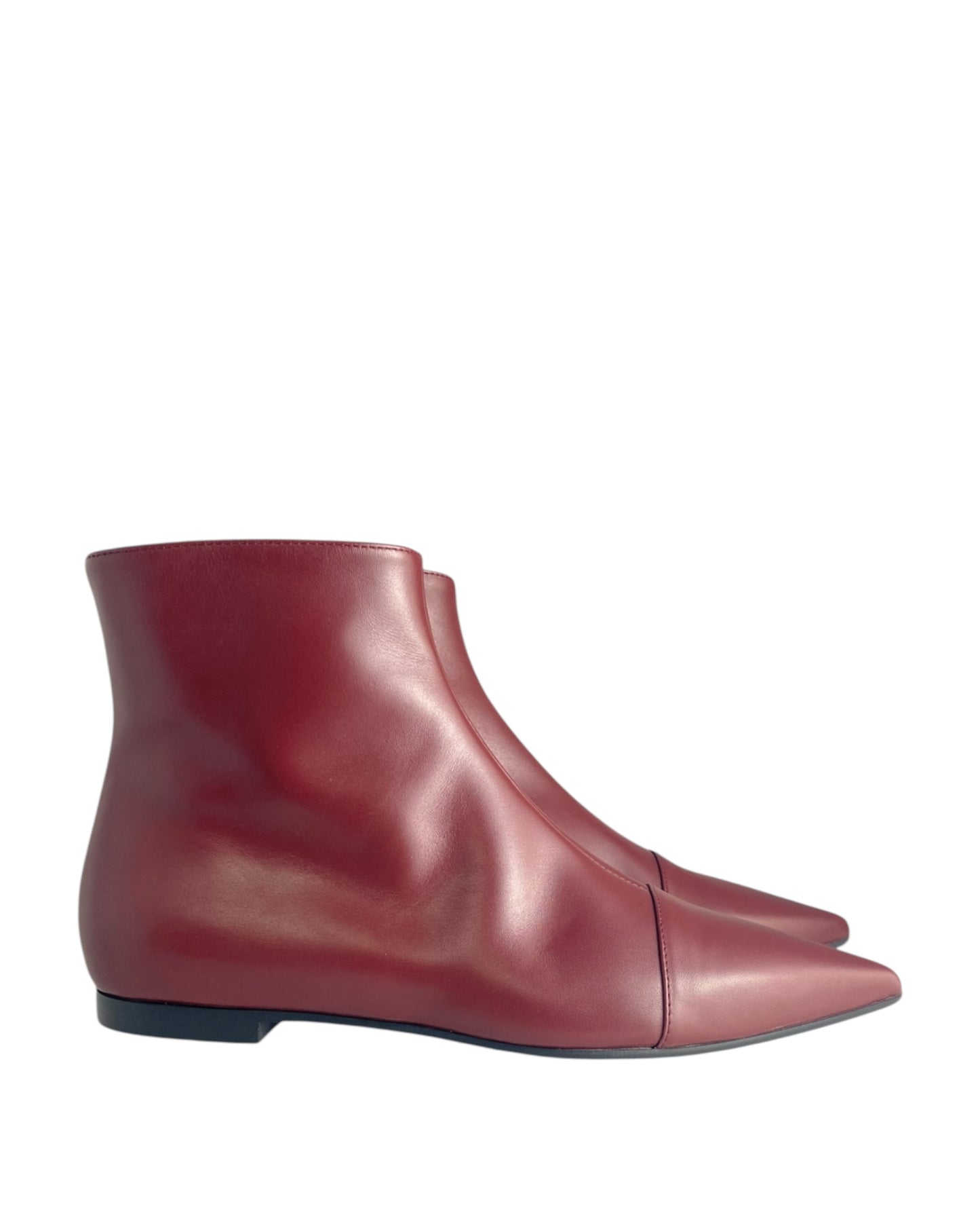 Stivaletto Pikes di Pelle Bordeaux