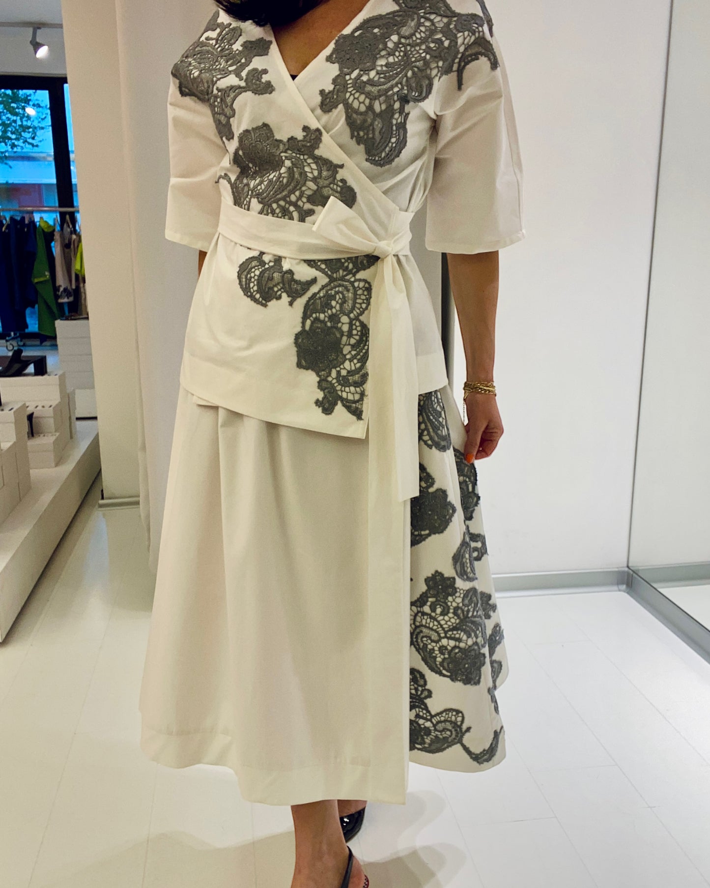 Casacca PRIME Bianco Cotone con Ricami