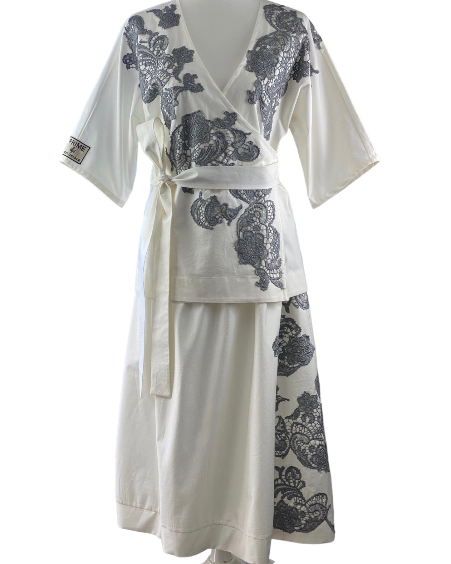 Casacca PRIME Bianco Cotone con Ricami
