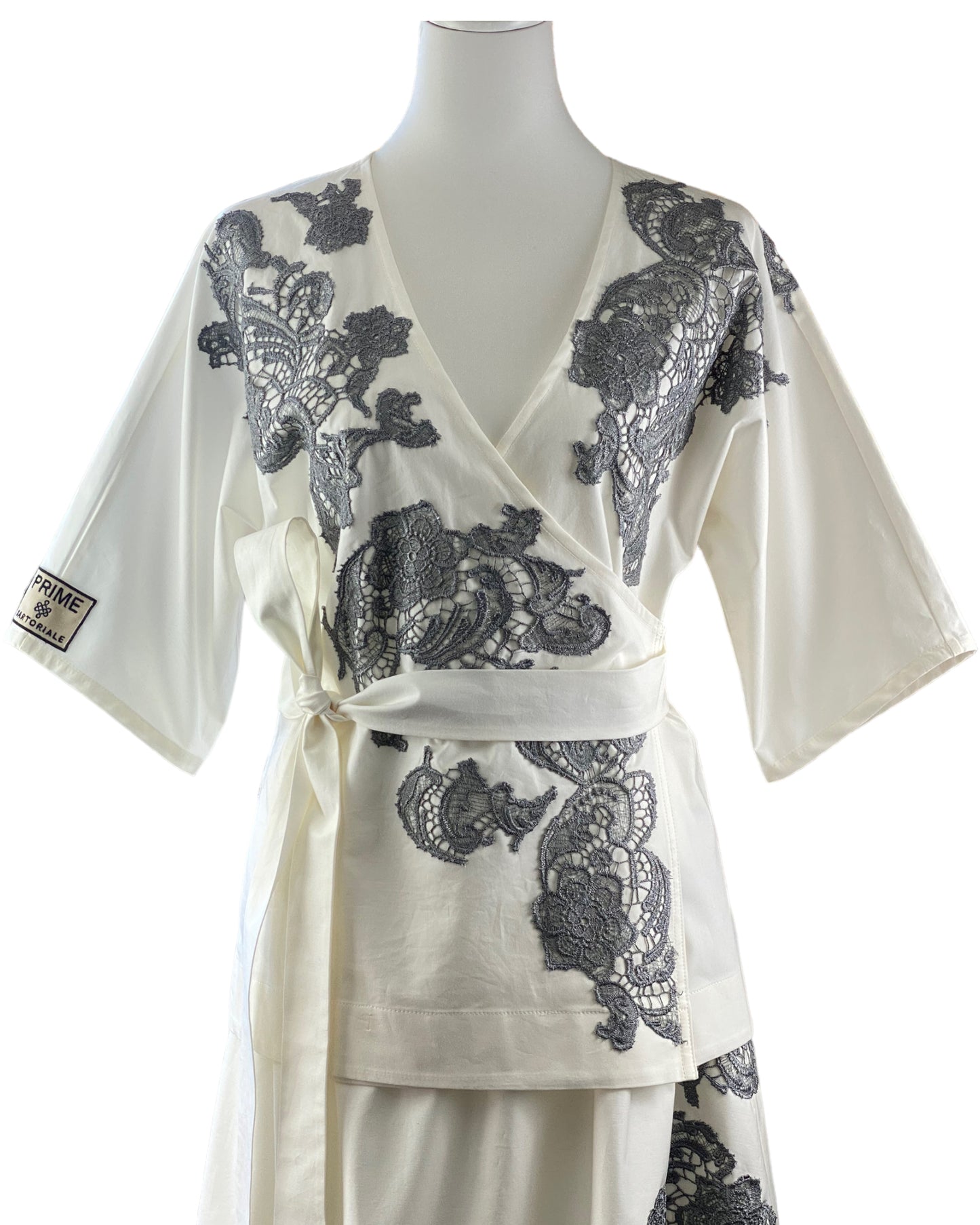 Casacca PRIME Bianco Cotone con Ricami