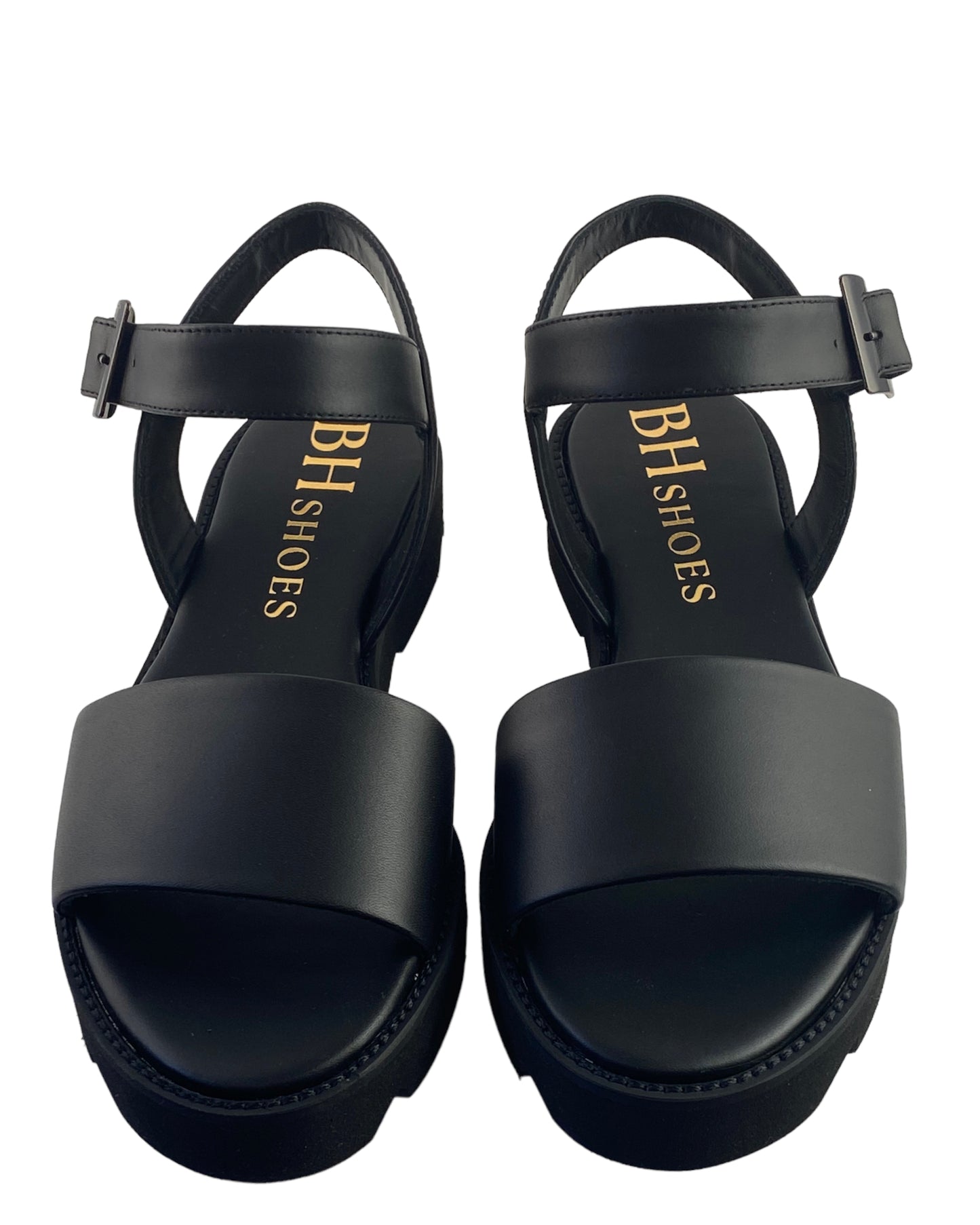 Sandalo BH shoes Nero a Fascia
