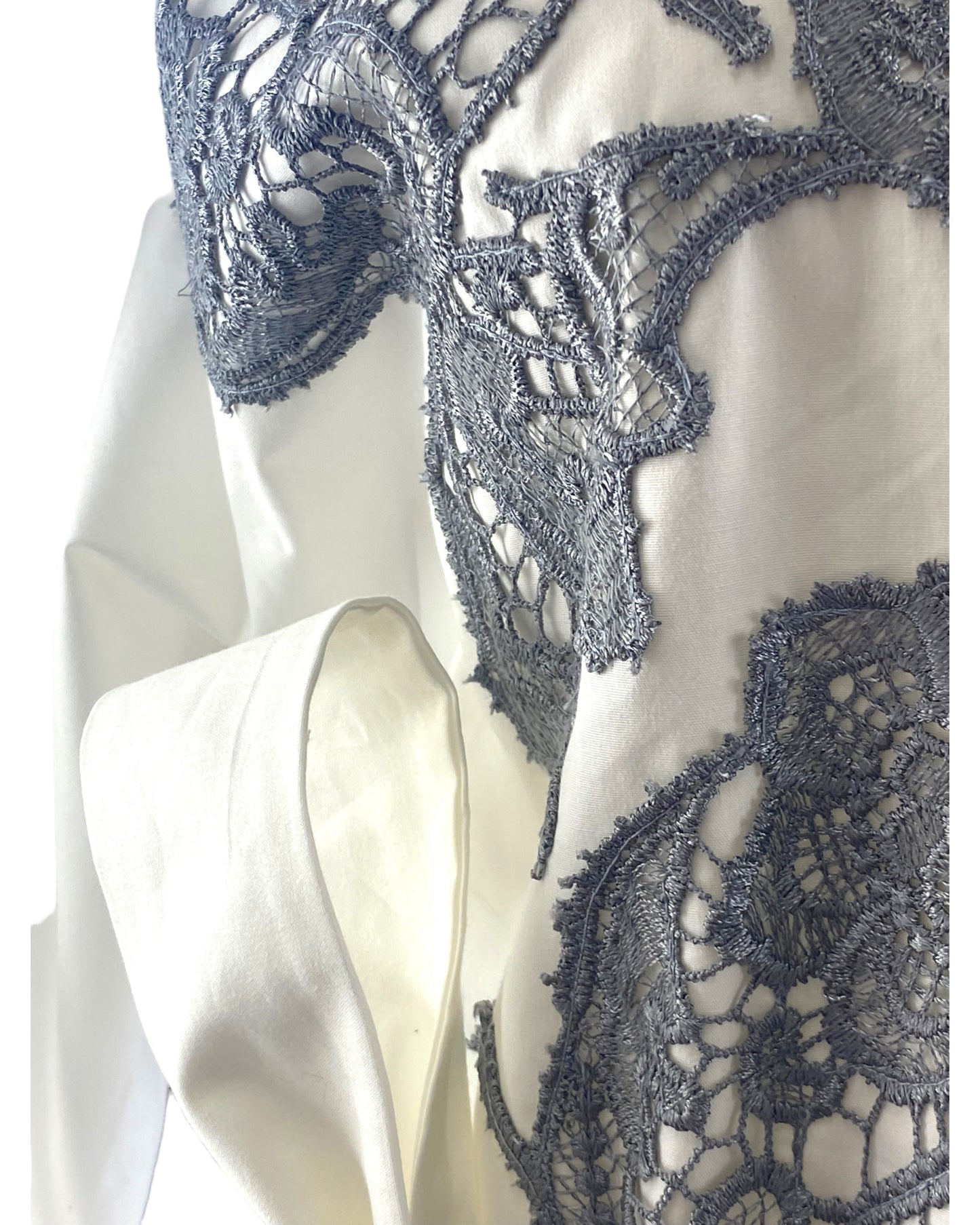 Casacca PRIME Bianco Cotone con Ricami