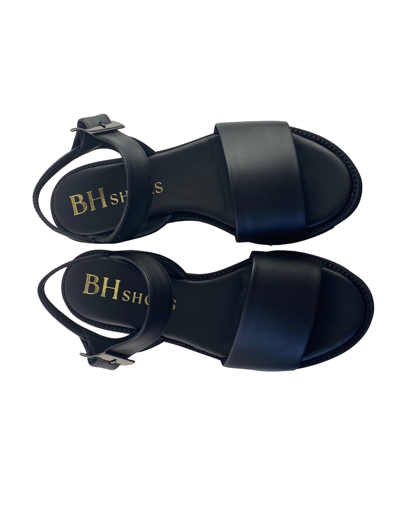 Sandalo BH shoes Nero a Fascia