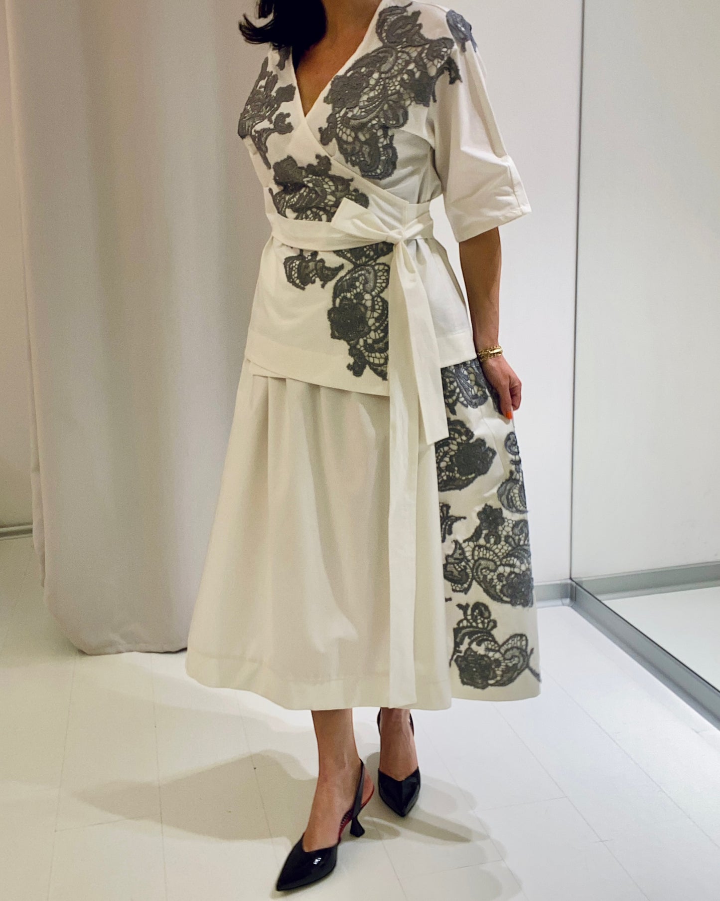 Casacca PRIME Bianco Cotone con Ricami