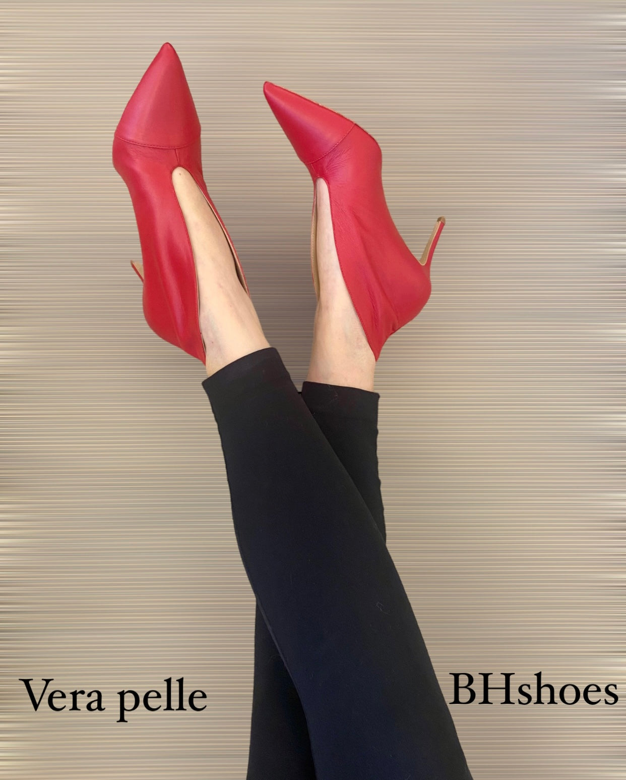 Stivaletto rosso store con tacco