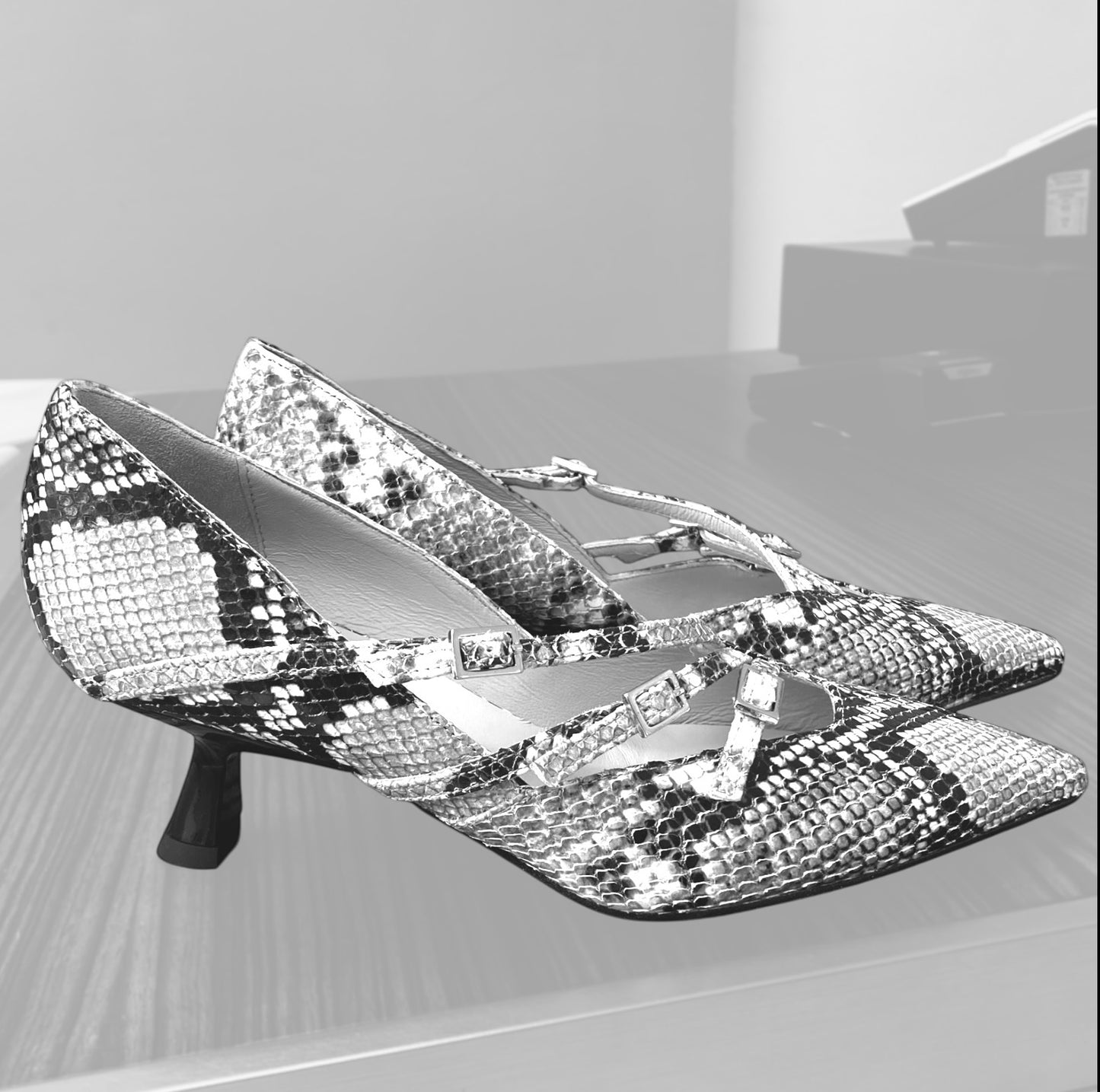 Décolleté Pitonato Roccia Pelle h.5cm