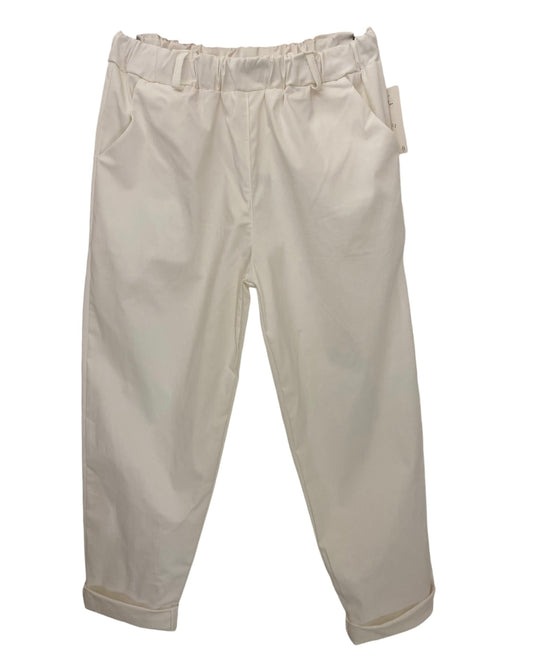 Pantalone bianco elasticizzato