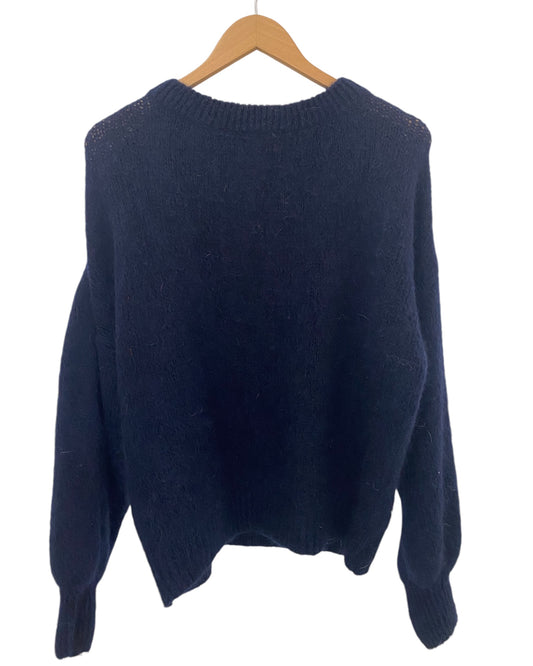 Maglia mohair blu