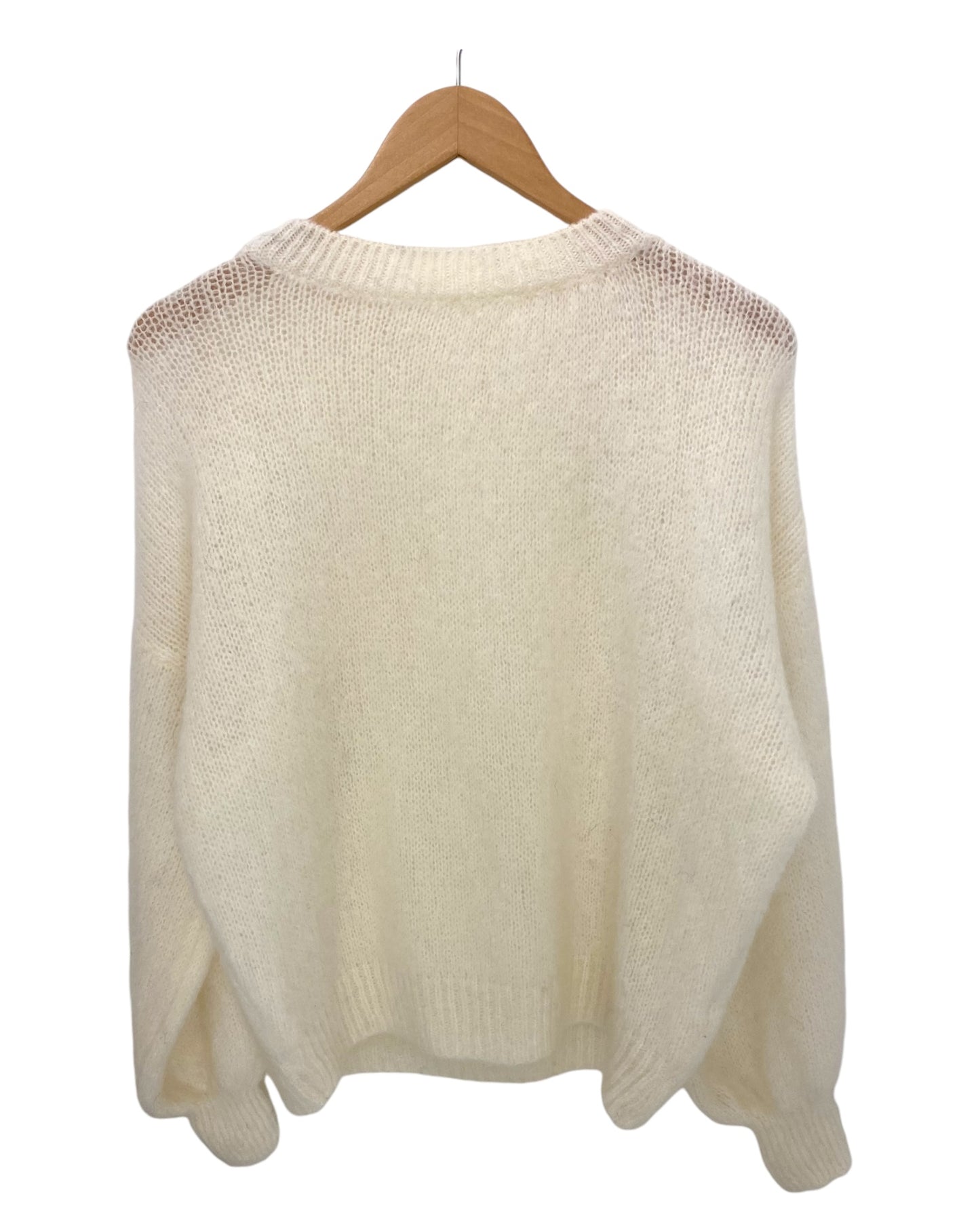 Maglia mohair bianca