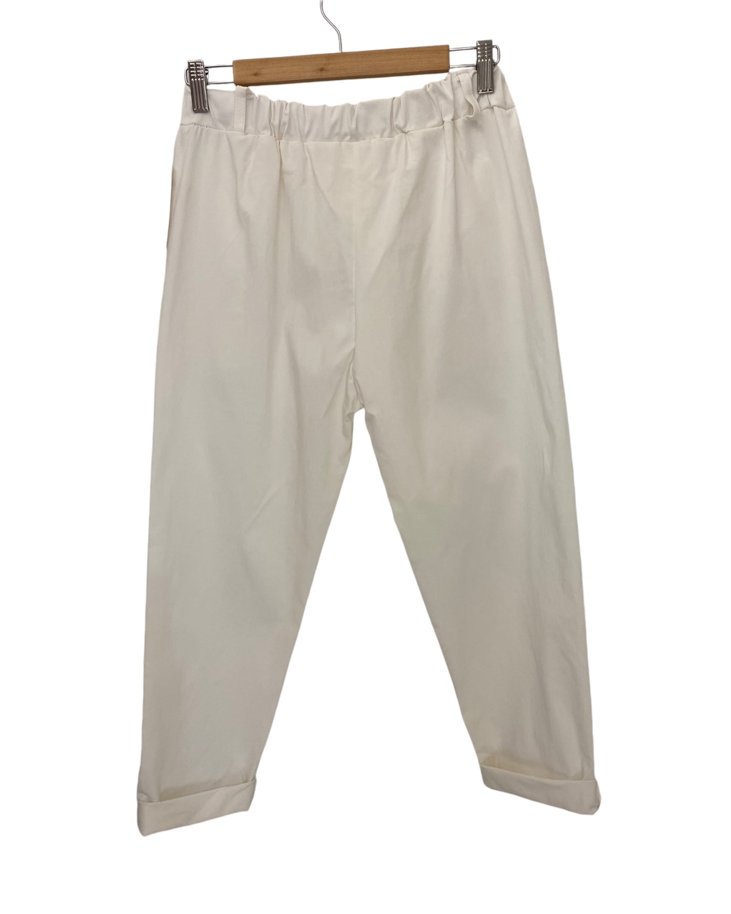 Pantalone bianco elasticizzato