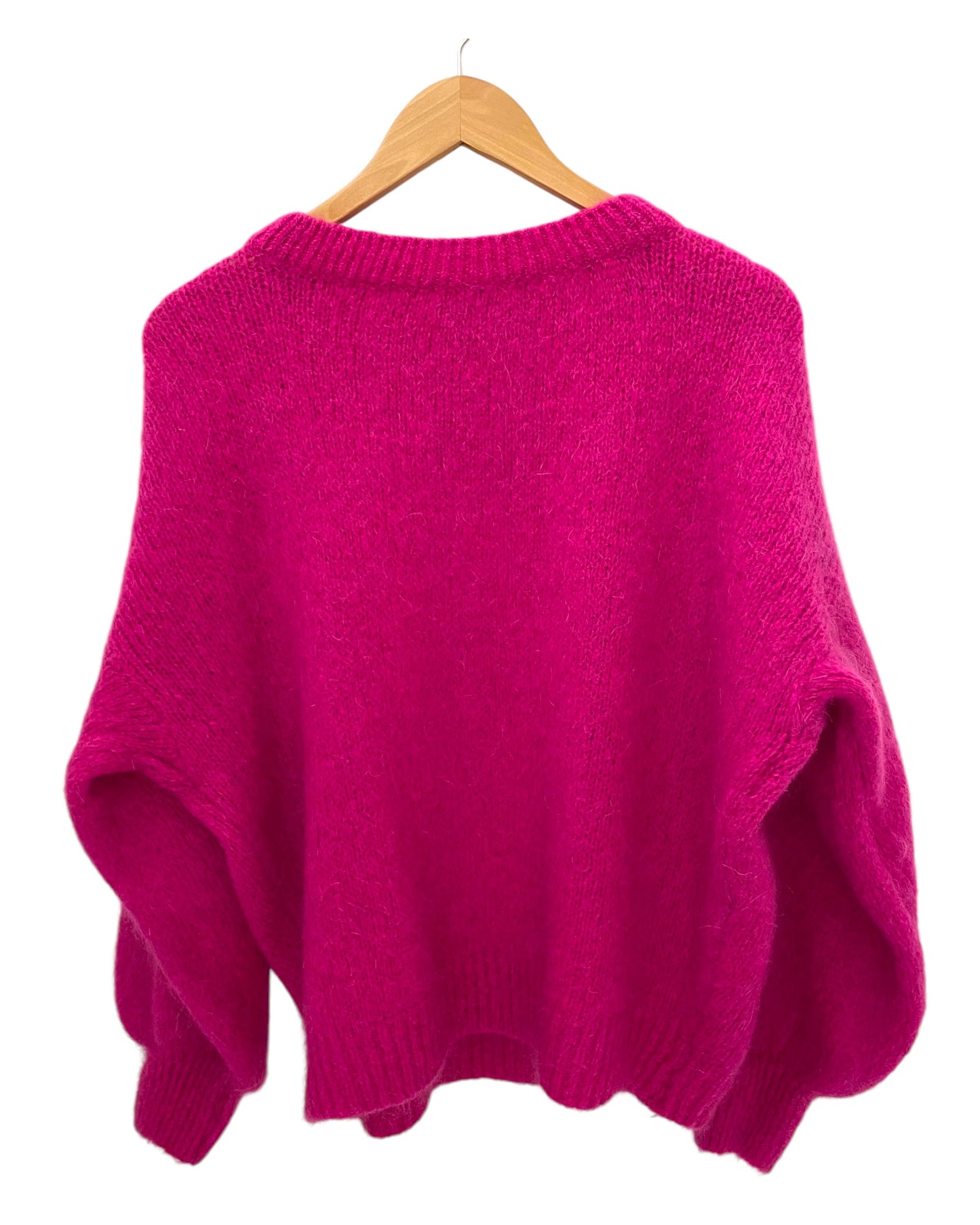 Maglia mohair fuxia