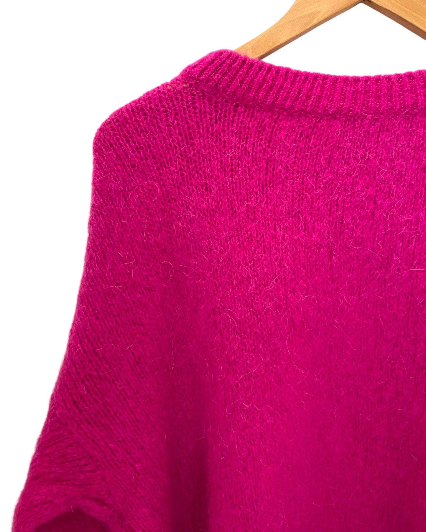 Maglia mohair fuxia