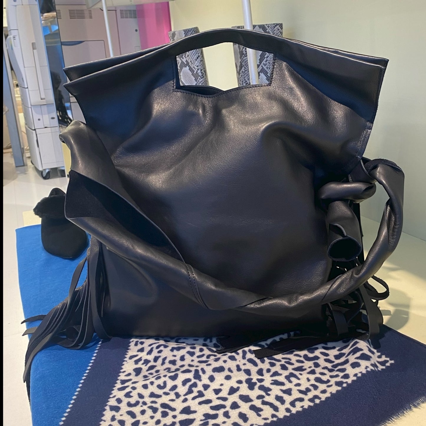 Borsa di Vitello Nappato nero Soft hold