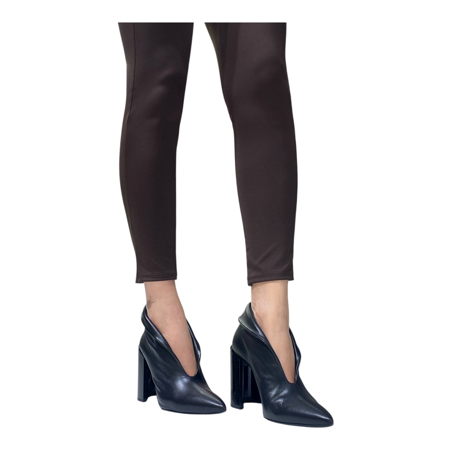 Stivaletto scarpa tacco alto di pelle