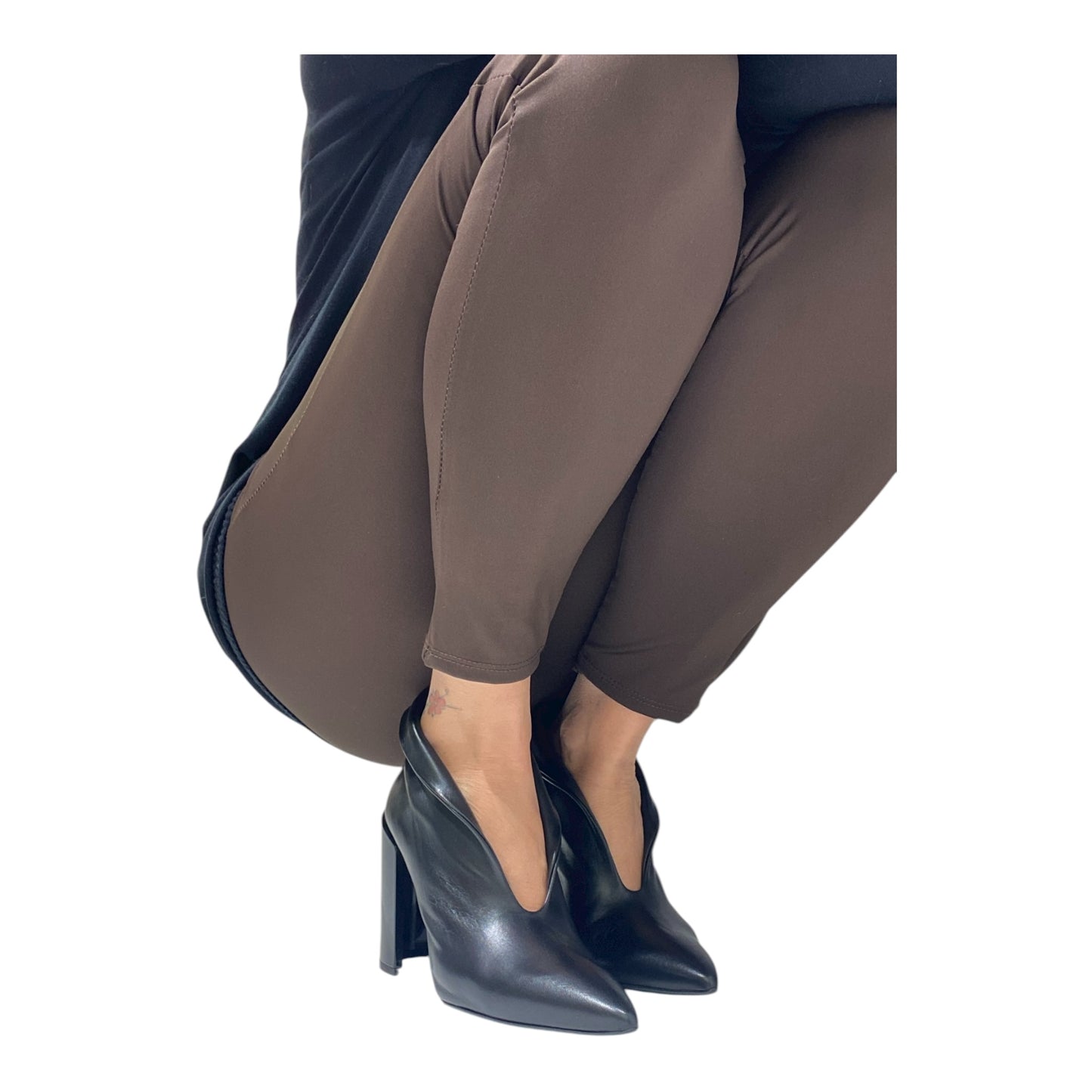 Stivaletto scarpa tacco alto di pelle