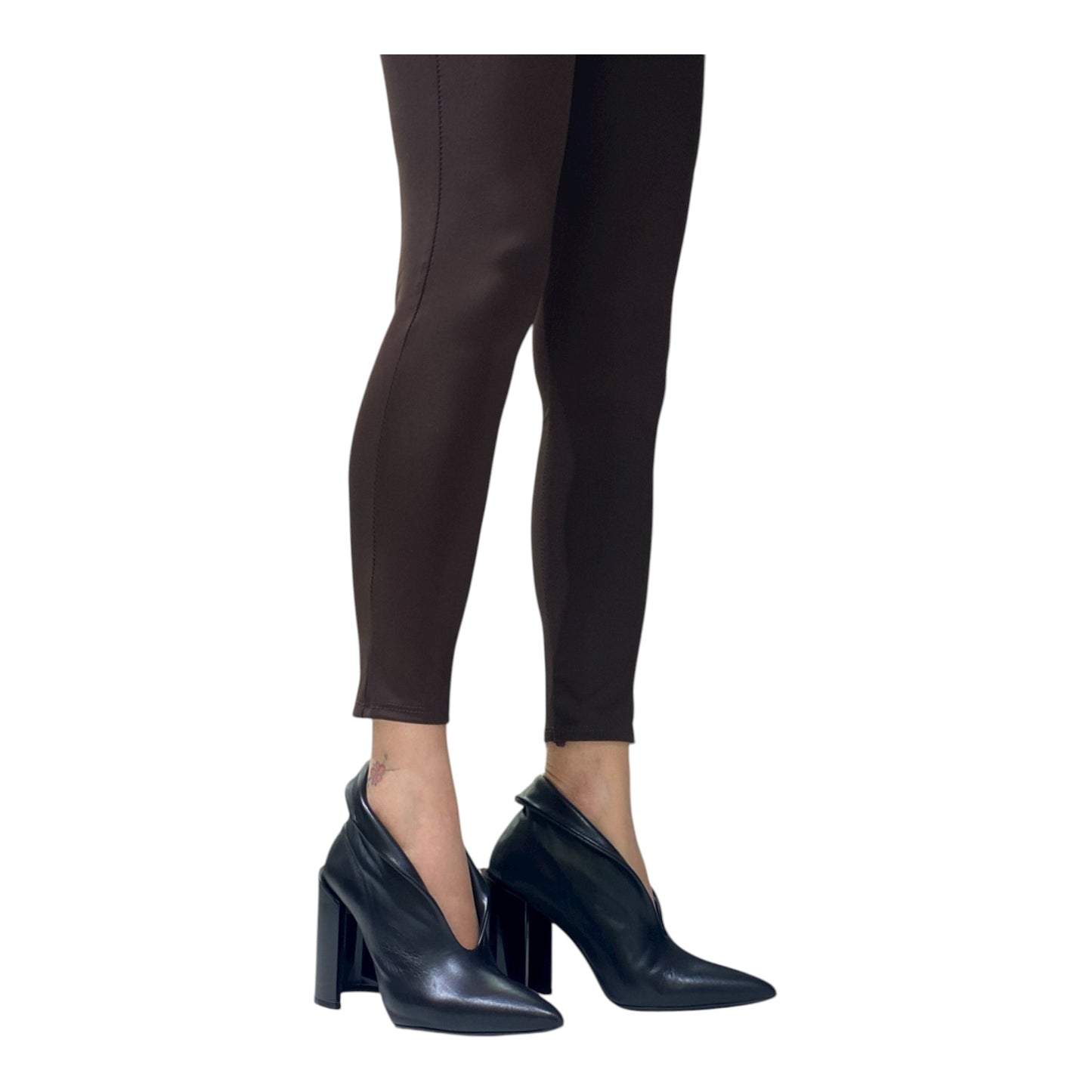 Stivaletto scarpa tacco alto di pelle