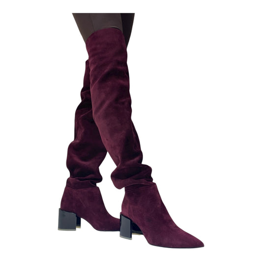 Stivale scamosciato di crosta bordeaux 😍