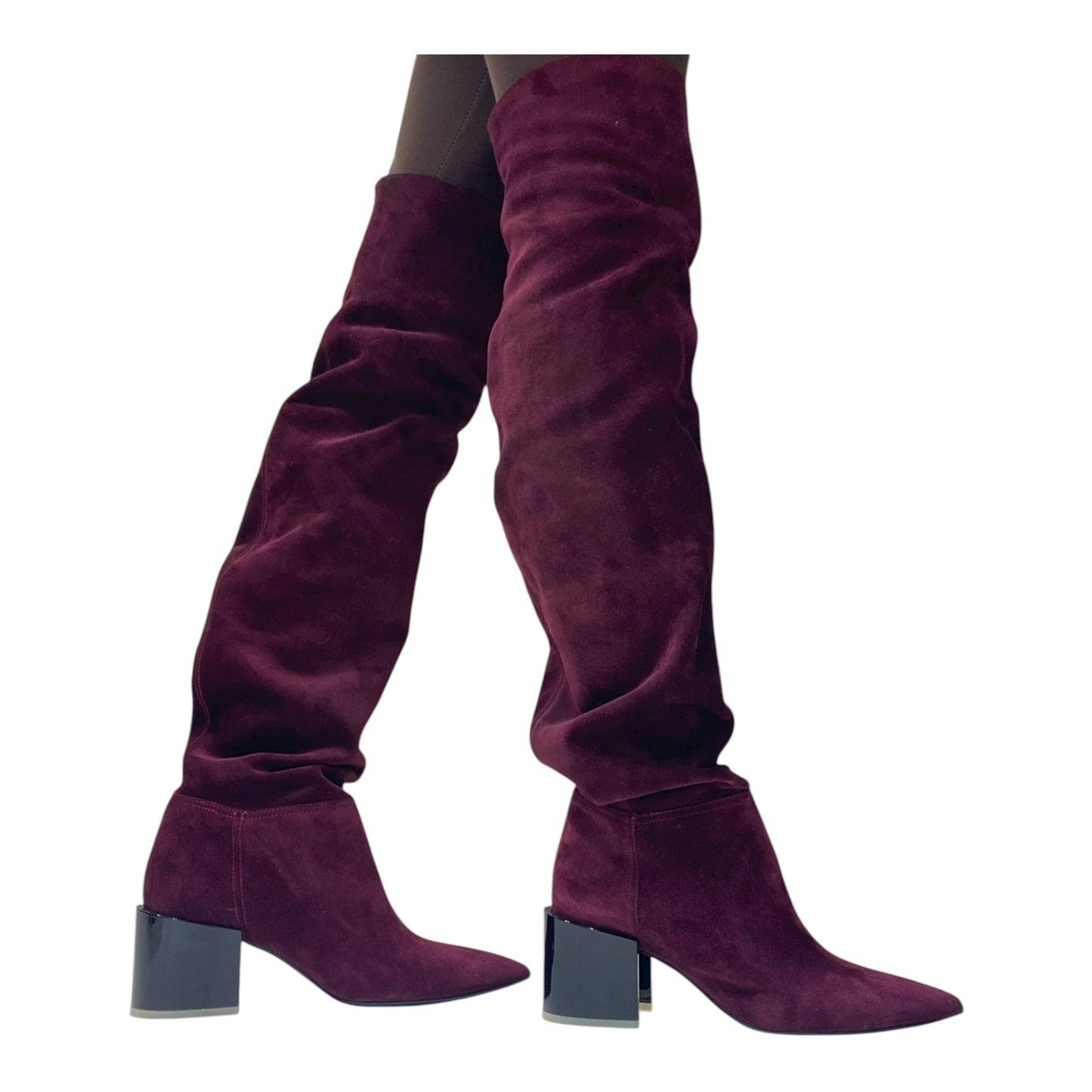 Stivale scamosciato di crosta bordeaux 😍