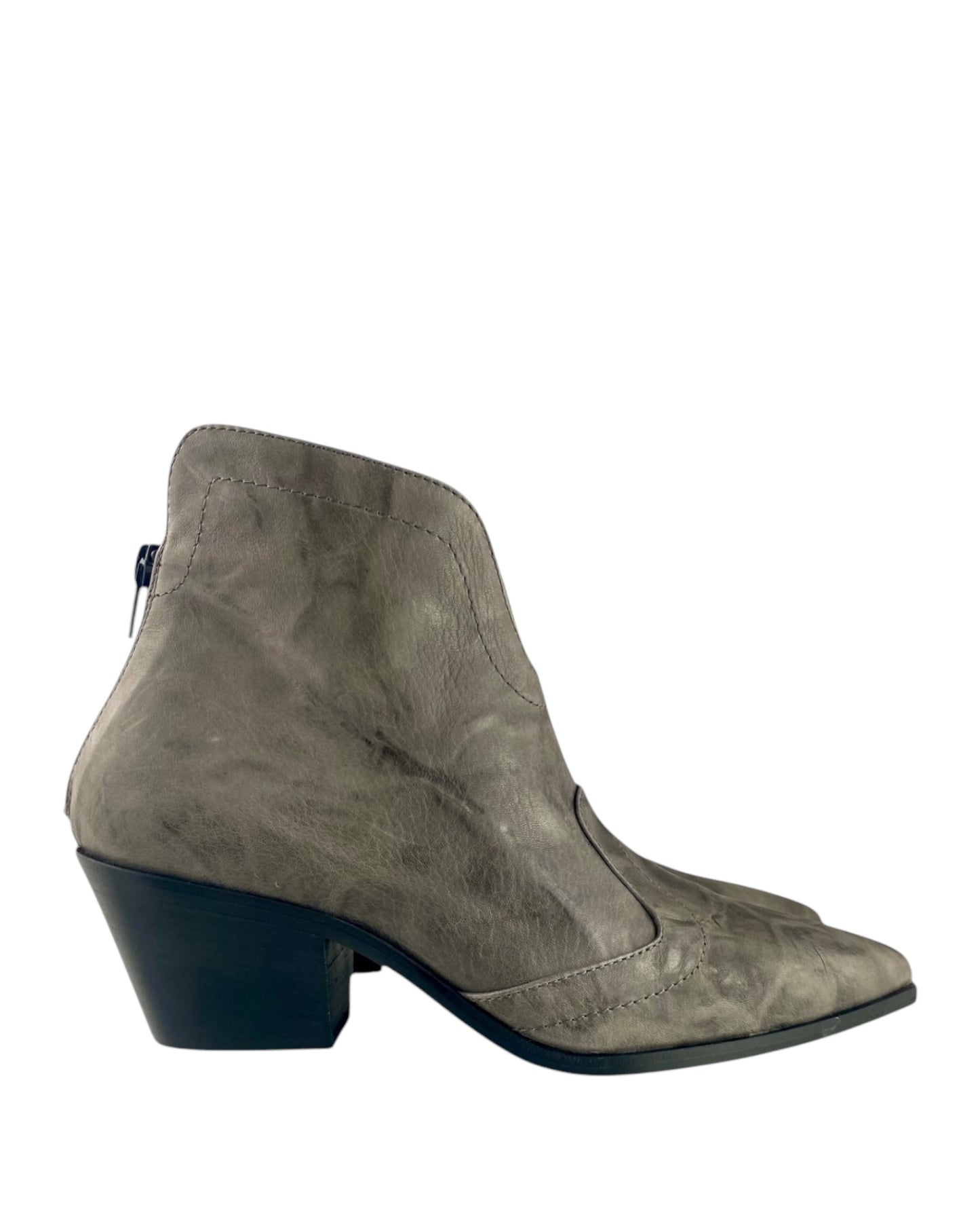 Stivaletto Tex di pelle Rock Grigio