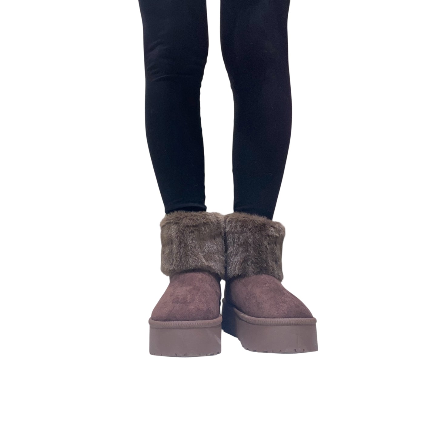 Stivaletto Montone e Pelliccia Marrone