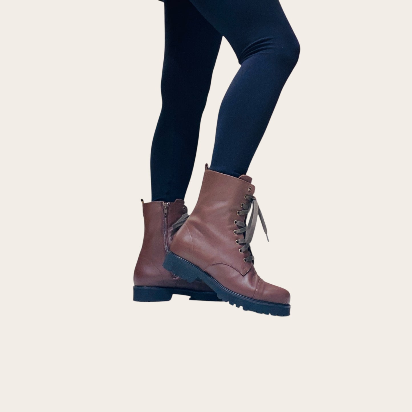 Anfibio Stivaletto di pelle marrone